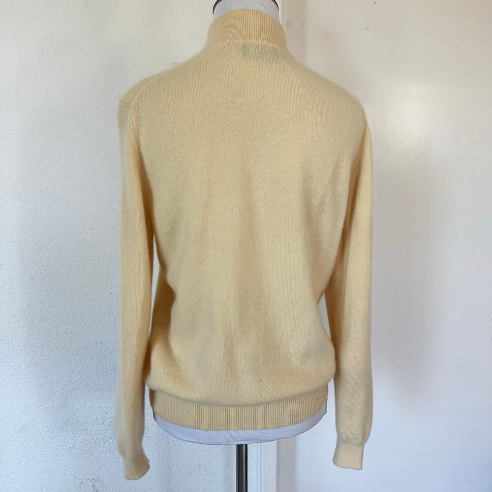 Charter Club Pastel Yellow 100% Cashmere Turtleneck Cozy Sweater Quiet Luxury - Picture 3 of 13